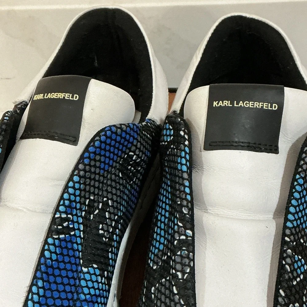 Men's 10.5 Karl Lagerfeld Paris Camo Print Laceless Sneakers Slip On Shoes